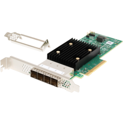 Контроллер/ Broadcom 9500-16e HBA, Low Profile Bracket, FH (attached), PCIe Gen4 x8 LP, Tri-Mode SAS/SATA/NVMe 12G HBA, 16port(4*ext SFF8644), SAS3816