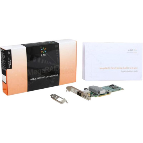 Контроллер MegaRAID SAS 9380-8E/ LSI MegaRAID SAS 9380-8E SGL (8-Port Ext., 12Gb/s SATA+SAS, PCIe 3.0, 1GB DDRIII)
