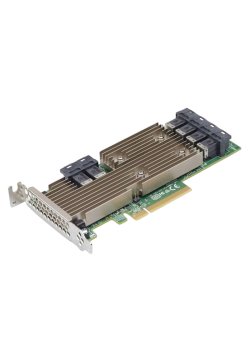 Broadcom HBA-адаптер Broadcom 9305-24i SGL (05-25699-00 / 03-25699-02007) PCIe 3.0 x8 LP, SAS/SATA 12G HBA, 24port(6*int SFF8643), 3224 IOC/ LSI SAS 9305-24i SGL 24-Port Int, 12Gb/s SATA+SAS, PCIe3,0 HBA