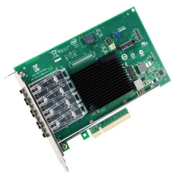 Сетевая карта/ Intel® Ethernet Converged Network Adapter X710-DA4, Quad SFP+ Ports, 10 GBit/s, PCI-E x8 (v3), VMDq, PCI-SIG* SR-IOV Capable, iSCSI, FCoE, NFS