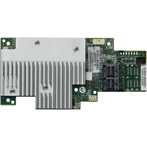 Плата контроллера RAID-массива/ Intel® RAID Module RMSP3CD080F Tri-mode PCIe/SAS/SATA Full-Featured RAID Mezzanine Module, SAS3508, 8 int. ports PCIe/SAS/SATA, RAID 0, 1, 10, 5, 50, 6, 60 +JBOD, Cache 4GB, SIOM PCIe x8 Gen3,, vertical connectors