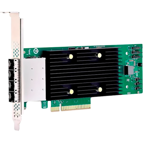 HBA Контроллер/ Broadcom HBA Tri-Mode 9600-16e SGL (05-50118-00) PCIe v4 x8 LP, SAS/SATA/NVMe 24G HBA, 16port (4*ext SFF8674), RTL