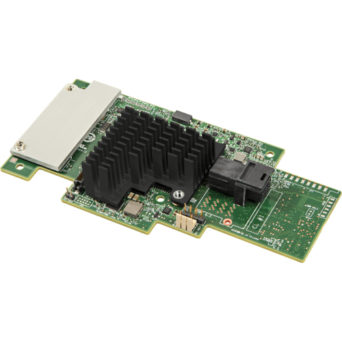 Плата контроллера RAID-массива/ Intel Integrated RAID Module RMS3CC040, with dual core LSI3108 ROC, 12 Gb/s, 4 internal port SAS 3.0 mezzanine card, RAID levels 0,1,5,6,10.50.60, PCIe x8 Gen3, optional Maintenance Free Backup Unit (AXXRMFBU5). no cables