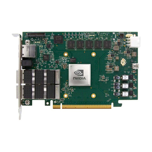 Интеллектуальный сетевой адаптер/ NVIDIA BlueField-2 P-Series DPU 100GbE Dual-Port QSFP56, integrated BMC, PCIe Gen4 x16, Secure Boot Enabled, Crypto Enabled, 16GB on-board DDR, 1GbE OOB management, Tall Bracket, FHHL