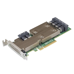 Broadcom HBA-адаптер Broadcom 9305-24i SGL (05-25699-00 / 03-25699-02007) PCIe 3.0 x8 LP, SAS/SATA 12G HBA, 24port(6*int SFF8643), 3224 IOC/ LSI SAS 9305-24i SGL 24-Port Int, 12Gb/s SATA+SAS, PCIe3,0 HBA