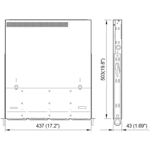 Серверный корпус/ 1U chassis; Mini-ITX, Micro-ATX, ATX MBs; 4 x 3.5
