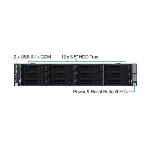 Серверный корпус/ 2U rackmount, EATX, ATX, Micro-ATX and Mini-ITX mb, 12*3.5