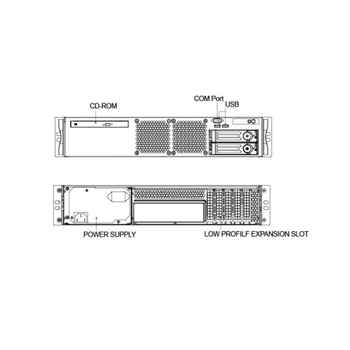 Серверный корпус/ 2U short chassis, 2*3.5'' swappable HDD tray, 2*3.5'' internal HDD bay Серверный корпус/ 2U short chassis, 2*3.5'' swappable HDD tray, 2*3.5'' internal HDD bay