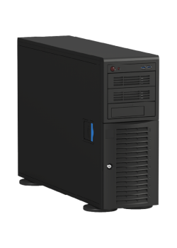 Серверный корпус/ 4U/Tower Workstation, Mini ITX, Micro ATX, ATX, E ATX MB support, 8xFHFL exp slot (4 double-width GPU),  8x3.5''HS SATA/SAS, 12Gb/s BP, 3x5.25