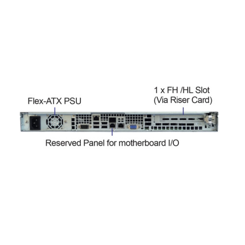 Серверный корпус/ 1U chassis , 2 internal HDD & 6G BP, with 350W Flex-ATX Power Supply / 348mm depth with AC-R102 Slide Rail Серверный корпус/ 1U chassis , 2 internal HDD & 6G BP, with 350W Flex-ATX Power Supply / 348mm depth with AC-R102 Slide Rail