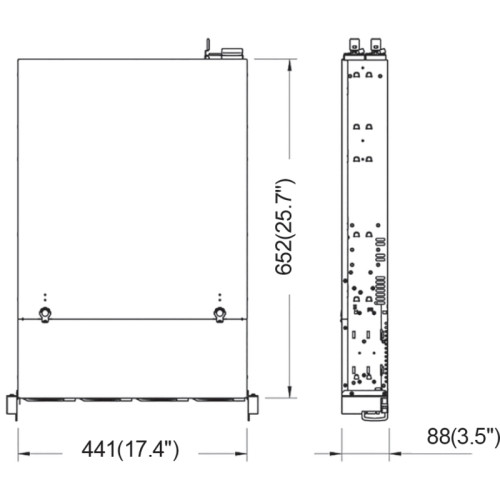 Серверный корпус/ 2U chassis; E-ATX, ATX, Micro-ATX, Mini-ITX MBs; 12 x 3.5