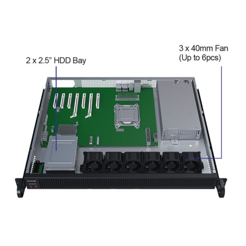 Серверный корпус/ 1U chassis , 2 internal HDD & 6G BP, with 350W Flex-ATX Power Supply / 348mm depth with AC-R102 Slide Rail Серверный корпус/ 1U chassis , 2 internal HDD & 6G BP, with 350W Flex-ATX Power Supply / 348mm depth with AC-R102 Slide Rail