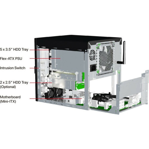 Серверный корпус/ Mini-Tower chassis with 5x 3.5 swappable HDD tray