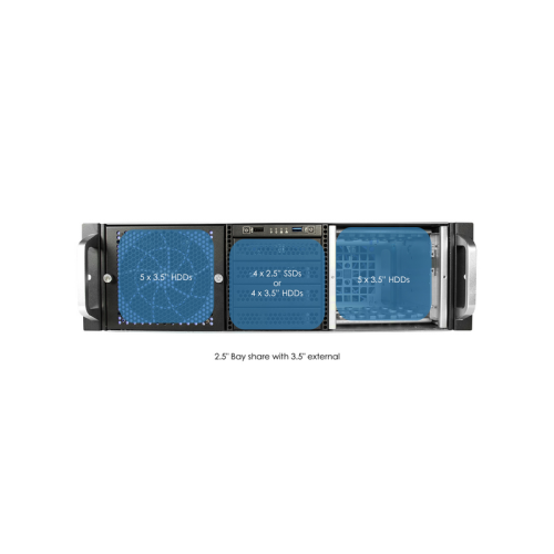 Серверный корпус/ Server case YCC YRM-36514A0, 3U, E-ATX, w/o PSU, int. 10x3,5