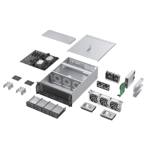 Серверный корпус/ Server case YCC YRM-46508A0, 4U, E-ATX, 8x3,5