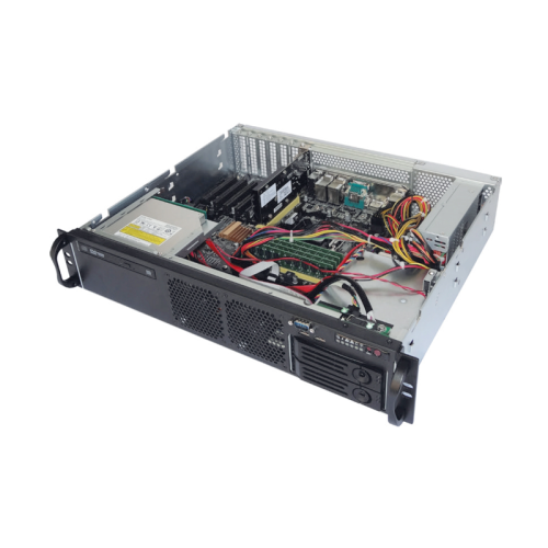 Серверный корпус/ 2U short chassis, rackmount, ATX, Micro-ATX and Mini-ITX mb,  2*3.5'' HS SAS/SATA HDD tray, 2*3.5'' internal HDD bay, with flex ATX 500W