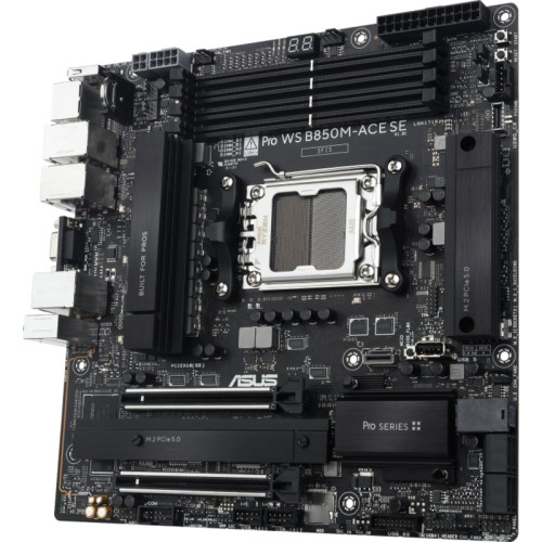 Материнская плата ASUS PRO WS B850M-ACE SE AM5 mATX 4xDDR5 2xPCIEx16 2xM.2 2хUSB-C DP HDMI VGA 10GLAN 2.5GLAN