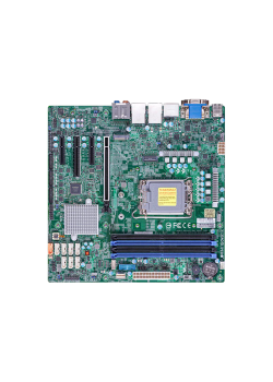 Материнская плата/ MB Supermicro X13SAQ (Micro-ATX, 1x LGA-1700, Q670E, 4x Up to 128GB non-ECC DDR5 UDIMM, 8x SATA ports, 1x PCIe 5.0 x16 slot, 1x PCIe 4.0 x4 (in x8) slot, 1x PCIe 3.0 x4 slot, 1x PCIe 3.0 x2 (in x4) slot, 1x PCIe 4.0 x4 SlimSAS slot, 1x 