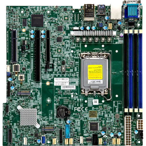 Системная плата/ MB Supermicro X13SCH-F, Micro-ATX, 1xLGA 1700 (Intel Xeon 6300-series/E-2400/Pentium), Intel C266, 4xDDR5 UDIMM, 8xSATA, 2x1Gbe BaseT Intel i210 +1xMgmt LAN, 1 PCIe 5.0 x16, 2 PCIe 4.0 x4 (in x8), 2xM.2 PCIe 4.0 x4 slots (M-key 2280/22110