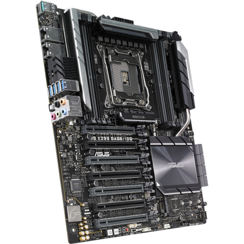 Материнская плата/ ASUS WS X299 SAGE 10G; 1 x  Intel Socket 2066 X-Series Processors ; 8 or 4 x DIMM DDR4 Non-ECC, Un-buffered Memory; 7 x PCIe 3.0 x16 (single x16 or dual x16/x16 or triple x16/x16/x16 or quad x16/x16/x16/x16 or seven x16/x8/x8/x8/x8/x8/x