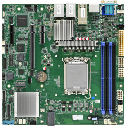 Материнская плата для сервера/ MOTHER BOARD / DUBHE / M22-1717-017X01 supports single Intel® Arrow Lake-S family processors with up to 24 CPU cores and TDP up to 125W. It supports up to 192G DDR5 ECC/Non-ECC UDIMMs with 4 memory slots and memory speeds up