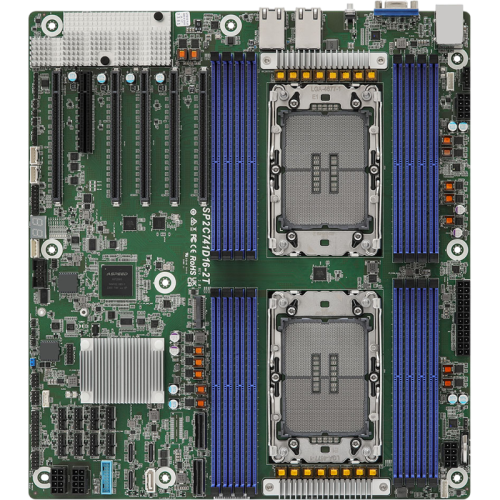 Материнская плата/ ASRock SP2C741D16-2T, EEB, 2x LGA 4677 5th/4th Gen Intel Xeon Scalable, 16x DDR5 RDIMM/ RDIMM-3DS, 5x PCIe5.0 / CXL1.1 x16, 1x PCIe5.0 x8, 2x MCIO (PCIE5.0 x8), 3x OCuLink (PCIe3.0 x4 or 4 SATA 6Gb/s), 1x M.2 (PCIe5.0 x4), up to 13x SAT