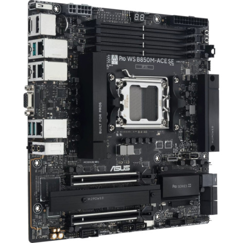 Материнская плата ASUS PRO WS B850M-ACE SE AM5 mATX 4xDDR5 2xPCIEx16 2xM.2 2хUSB-C DP HDMI VGA 10GLAN 2.5GLAN