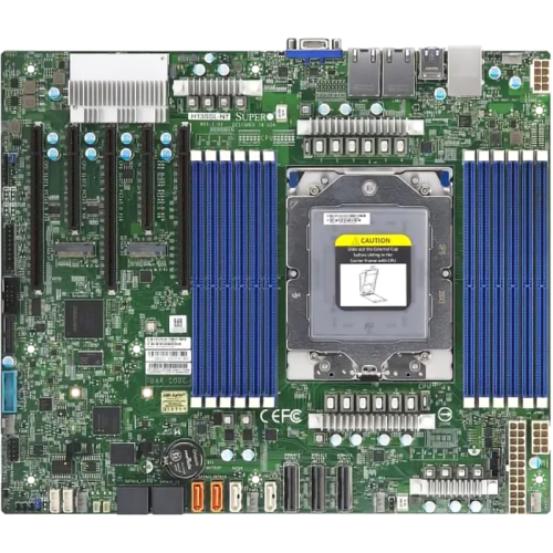Системная плата/ Supermicro MBD-H13SSL-NT-B, ATX,  1xSP5 AMD EPYC 9004/9005, 12x DIMM DDR5 6000 MT/s, AST2600, 8x SATA3, 3x PCIe 5.0 x16 slots, 2x PCIe 5.0 x8 slots, 2x M.2 PCIe 5.0 x4 SATA/NVMe (M-key 2280/22110), 2x 10GBase-T LAN Ports via Broadcom BCM5