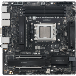 Материнская плата ASUS PRO WS B850M-ACE SE AM5 mATX 4xDDR5 2xPCIEx16 2xM.2 2хUSB-C DP HDMI VGA 10GLAN 2.5GLAN