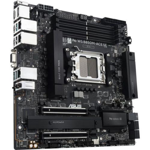Материнская плата ASUS PRO WS B850M-ACE SE AM5 mATX 4xDDR5 2xPCIEx16 2xM.2 2хUSB-C DP HDMI VGA 10GLAN 2.5GLAN
