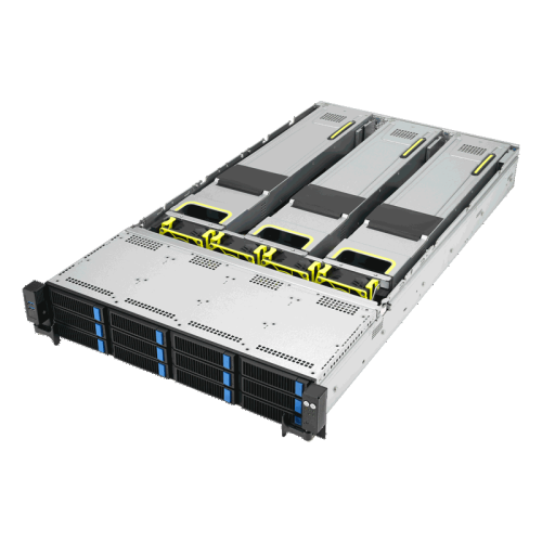 Серверная платформа/ ASUS RS720-E11-RS12U, 2U, 2 x LGA4677,  32 DIMM DDR5, 12=8 x NVMe/SAS*/SATA + 4 NVMe/SATA hs, 2 x M.2 slot, 2 x 10Gbe (X710) RJ45 port,Up to 8 slots PCIe 5.0, 1 x OCP 3.0, 1+1 1600W