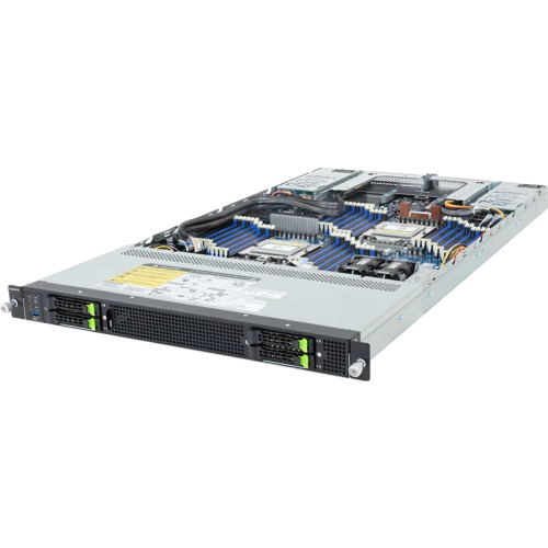 Серверная платформа/ Gigabyte R183-ZK0 REV3.0; 1U, 2 x Socket SP5 (LGA 6096) 500W, 48 x DDR5 5200/4400*, 4 x 2.5
