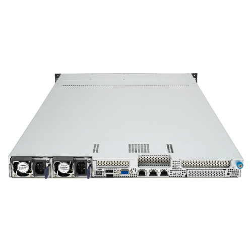 Серверная платформа/ ASUS RS501A-E12-RS4, 1U, 1x  SP5 (LGA 6096) 400W, 24x DIMM DDR5 6400/4800, 4x 3.5'' SATA/SAS, 2x M.2 SATA/NVME x4 22110, 3x PCIe x16+ 1x OCP3.0 x16, 1x 2-port 1GbE Intel I350 LAN, up to 2 single-slot GPU cards, 1+1 1600W