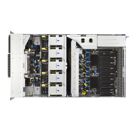 Серверная платформа/ ASUS ESC8000-E12P-SKU1, 4U, 2 x LGA4710 350W, 32x DDR5 6400, 8 x 2.5