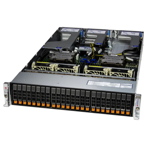 Серверная платформа/ Server AS-2125HS-TNR (bundle3): 2U / 2x AMD EPYC 9004/9005* / 24x DDR5 RDIMM / 24x Hs 2.5