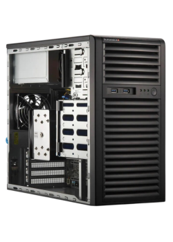 Серверная платформа/ Supermicro Mainstream Server Mini-Tower, 1x LGA1718 (AMD EPYC™ 4004 / 4005; Ryzen™ 7000 / 9000), 4x DDR5 Up to 192GB, 4x fixed 3.5