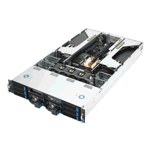 Серверная платформа/ ASUS ESC4000A-E12-SKU1, 2U GPU, 1 x SP5 LGA6096 EPYC 9004 (400W), 12DIMM DDR5, 2 x 2.5