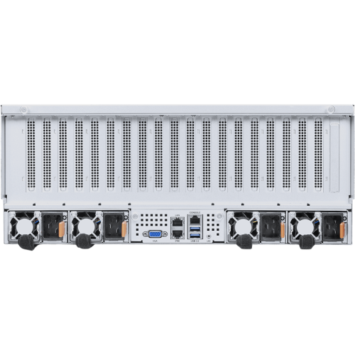 MSI G4201-HE, 4U, 2x Intel 4/5 gen LGA4677 350w, 32x DDR5, 2x 3.5/2.5'' NVME hsb + 10x 3.5/2.5''S ATA hsb, 2x M.2 2280/22110, 10 PCIe, 1x 1000Base-T Intel I210AT, 3+1 2700W (C19 power cords are required)