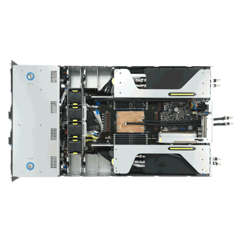 Серверная платформа/ ASUS ESC4000A-E12-SKU1, 2U GPU, 1 x SP5 LGA6096 EPYC 9004 (400W), 12DIMM DDR5, 2 x 2.5