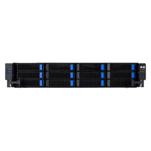 Серверная платформа/ ASUS RS720-E11-RS12U, 2U, 2 x LGA4677,  32 DIMM DDR5, 12=8 x NVMe/SAS*/SATA + 4 NVMe/SATA hs, 2 x M.2 slot, 2 x 10Gbe (X710) RJ45 port,Up to 8 slots PCIe 5.0, 1 x OCP 3.0, 1+1 1600W