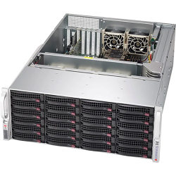 Серверная платформа/ Supermicro STORAGE SSG-640P-E1CR24H (X12DPi-NT6, CSE-846BE1C-R1K23B) (4U, LGA4189, 16xDDR4 Up to 4TB ECC LRDIMM/RDIMM +2 Intel Optane, 24x3.5/2.5 SAS3/SATA3 +2xRear SATA Slots, 1xSATA/NVMe M.2, HW RAID support via Broadcom 3908, 2x10G