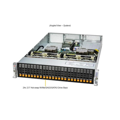 Серверная платформа/ SYS-221H-TN24R (bundle12): 2U / 2x LGA-4677 / 32x DDR5 RDIMM / 24x Hs 2.5