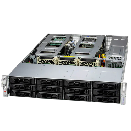 Серверная платформа/ SYS-621C-TN12R (bundle4): 2U / 2x LGA-4677 /16x 3DS ECC DDR5-5600 RDIMM / 12x 3.5/2.5