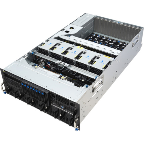Серверная платформа/ ASUS ESC8000A-E13 SKU2, 4U, 2x SP5 LGA6096 (500W), 24x DDR5 6400, 4x 2.5 NVME + 4x 2.5 SATA/SAS*, Up to 11 slots, 8 x PCIe x16 for 2-slot GPU, 1 x PCIe x16 for NIC/BlueField-3 card, 1 x PCIe x16 for NIC, 1 x PCIe x16 for HBA/RAID card Серверная платформа/ ASUS ESC8000A-E13 SKU2, 4U, 2x SP5 LGA6096 (500W), 24x DDR5 6400, 4x 2.5 NVME + 4x 2.5 SATA/SAS*, Up to 11 slots, 8 x PCIe x16 for 2-slot GPU, 1 x PCIe x16 for NIC/BlueField-3 card, 1 x PCIe x16 for NIC, 1 x PCIe x16 for HBA/RAID card
