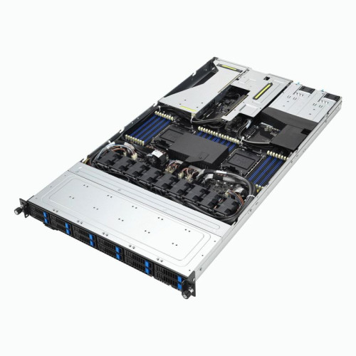 Серверная платформа/ ASUS RS700-E11-RS12U, 1U, 2x Socket-E LGA4677, 32x DDR5 4800*/5600*, 12x2.5'' NVMe/SATA*/SAS* hsb (*-RAID/HBA need), 2x M.2 PCIe 2260/2280, up to 3x PCIe Gen5  + 1 x int RAID slot, 2 x 10G(Intel X710-AT2) RJ45 LAN, 1+1 1600W