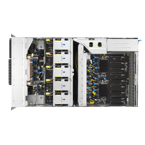 Серверная платформа/ ASUS ESC8000-E12P-SKU1, 4U, 2 x LGA4710 350W, 32x DDR5 6400, 8 x 2.5