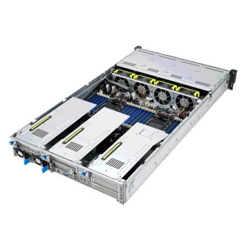 Серверная платформа/ ASUS RS720-E11-RS12U, 2U, 2 x LGA4677,  32 DIMM DDR5, 12=8 x NVMe/SAS*/SATA + 4 NVMe/SATA hs, 2 x M.2 slot, 2 x 10Gbe (X710) RJ45 port,Up to 8 slots PCIe 5.0, 1 x OCP 3.0, 1+1 1600W