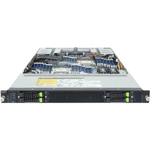 Серверная платформа/ Gigabyte R183-ZK0 REV3.0; 1U, 2 x Socket SP5 (LGA 6096) 500W, 48 x DDR5 5200/4400*, 4 x 2.5
