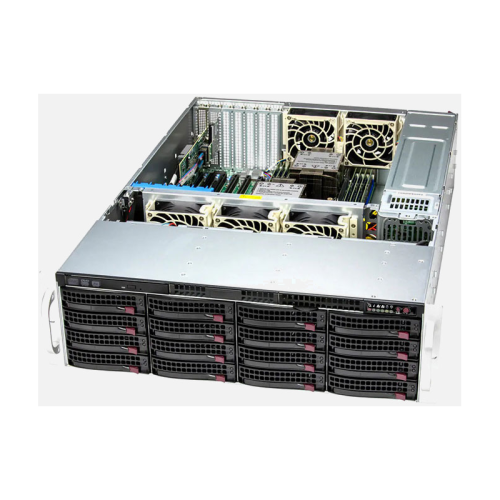 Серверная платформа/ Storage SuperServer SSG-631E-E1CR16H (X13DEI-T, CSE-836BTS-R1K23BP2) (3U, 2 x LGA-4677, 16xDDR5 Up to 4TB ECC RDIMM, 16x 3.5