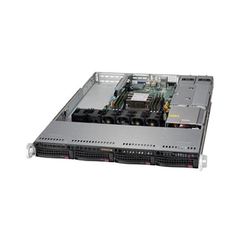 Серверная платформа/ Supermicro SuperServer SYS-510P-WTR, (WIO X12SPW-TF, CSE-815TQC-R504WB2,HF,RoHS) 1U, single LGA 4189, 4x 3.5